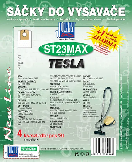 sáčky z mikrovlákna JOLLY ST23 MAX, balení 4ks + vůně